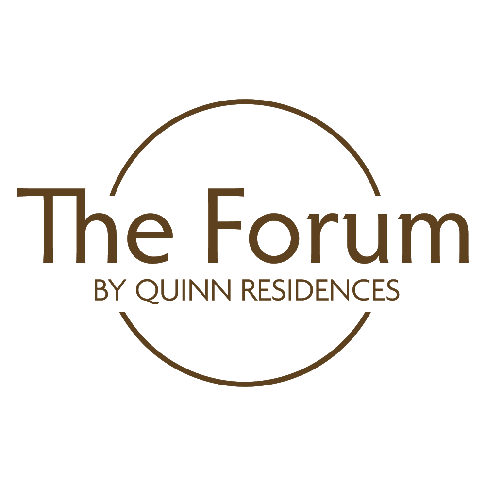 The logo for The Forum by Quinn Residences.